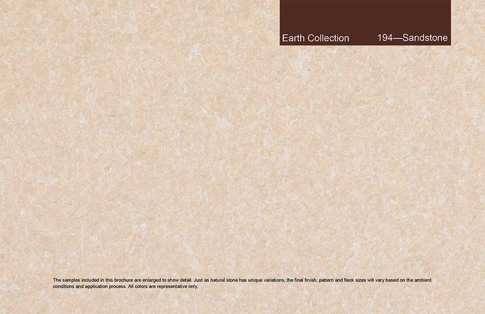 Earth Collection - 194 - Sandstone. Custom color and granite-like finish.