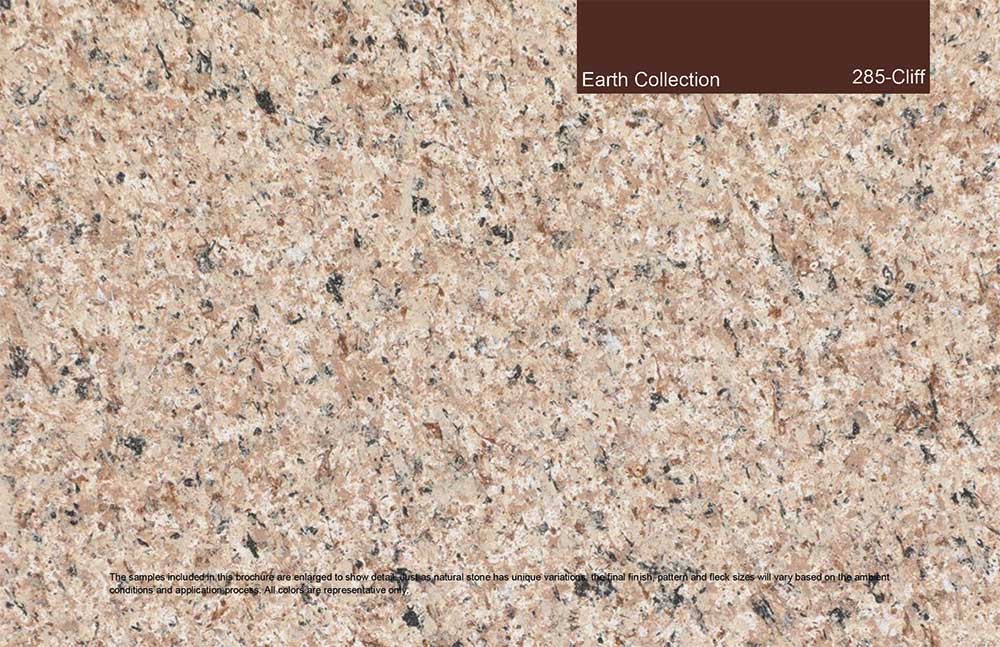 Earth Collection - 285 - Cliff. Custom color and granite-like finish.