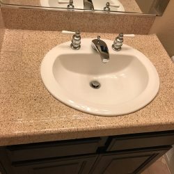 Bathroom refinishing, sink re-glaze, tile resurfacing after - NuFinishPro
