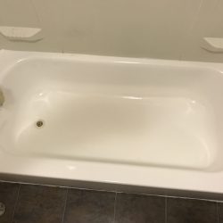 Bathtub refinishing, spot repair the rust damage after - NuFinishPro