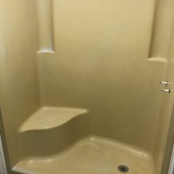 Shower stall shower resurfacing before - NuFinishPro