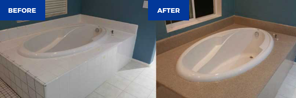 Bathroom bathub refinishing before and after