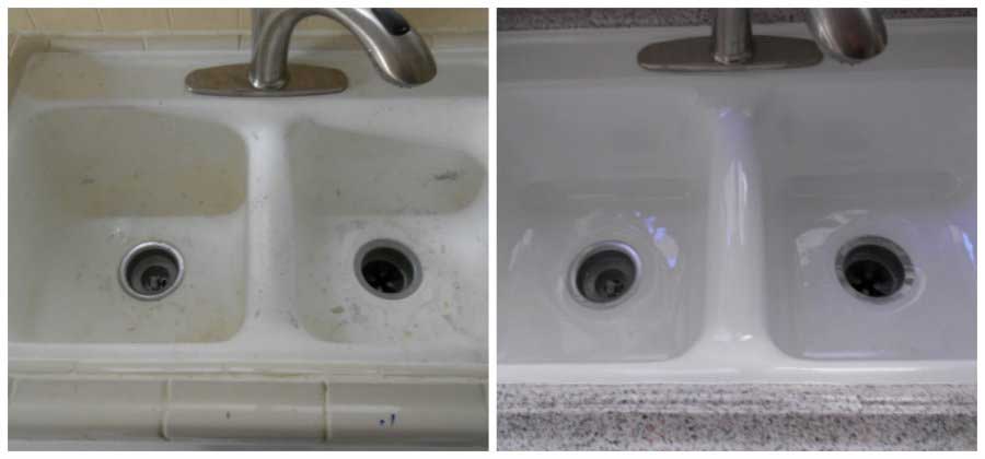 refinishing fiberglass kitchen sink