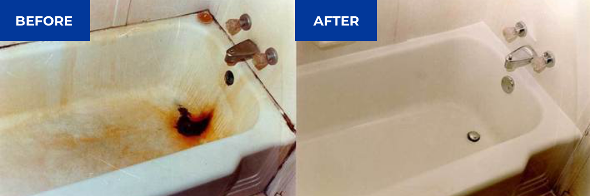 Bathtub Refinishing Before & After - NuFinishPro