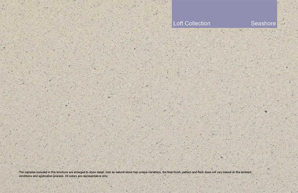 Loft Collection - Seashore. Custom color and granite-like finish.