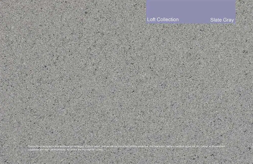 Loft Collection - Slate Gray. Custom color and granite-like finish.