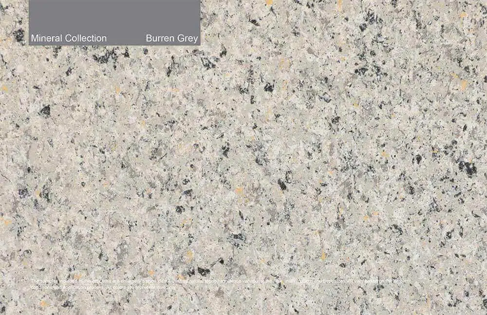 Mineral Collection - Burren Grey. Custom color and granite-like finish.