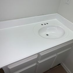 Vanity resurfacing and sink refinishing after - NuFinishPro