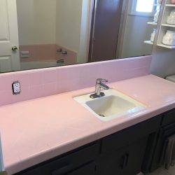 Countertop refinishing and sink re-glazing before - NuFinishPro