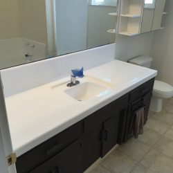 Countertop refinishing and sink re-glazing after - NuFinishPro