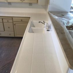 Kitchen countertop resurfacing, tile resurfacing after - NuFinishPro