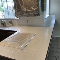 Kitchen countertop resurfacing, tile resurfacing after - NuFinishPro