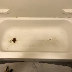 Bathtub refinishing, spot repair the rust damage - NuFinishPro