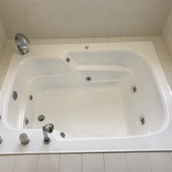 Large sauna tub refinishing after work - NuFinishPro