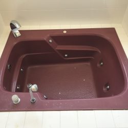 Large sauna bathtub refinishing before work - NuFinishPro