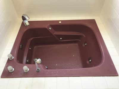 Large sauna bathtub refinishing before work - NuFinishPro