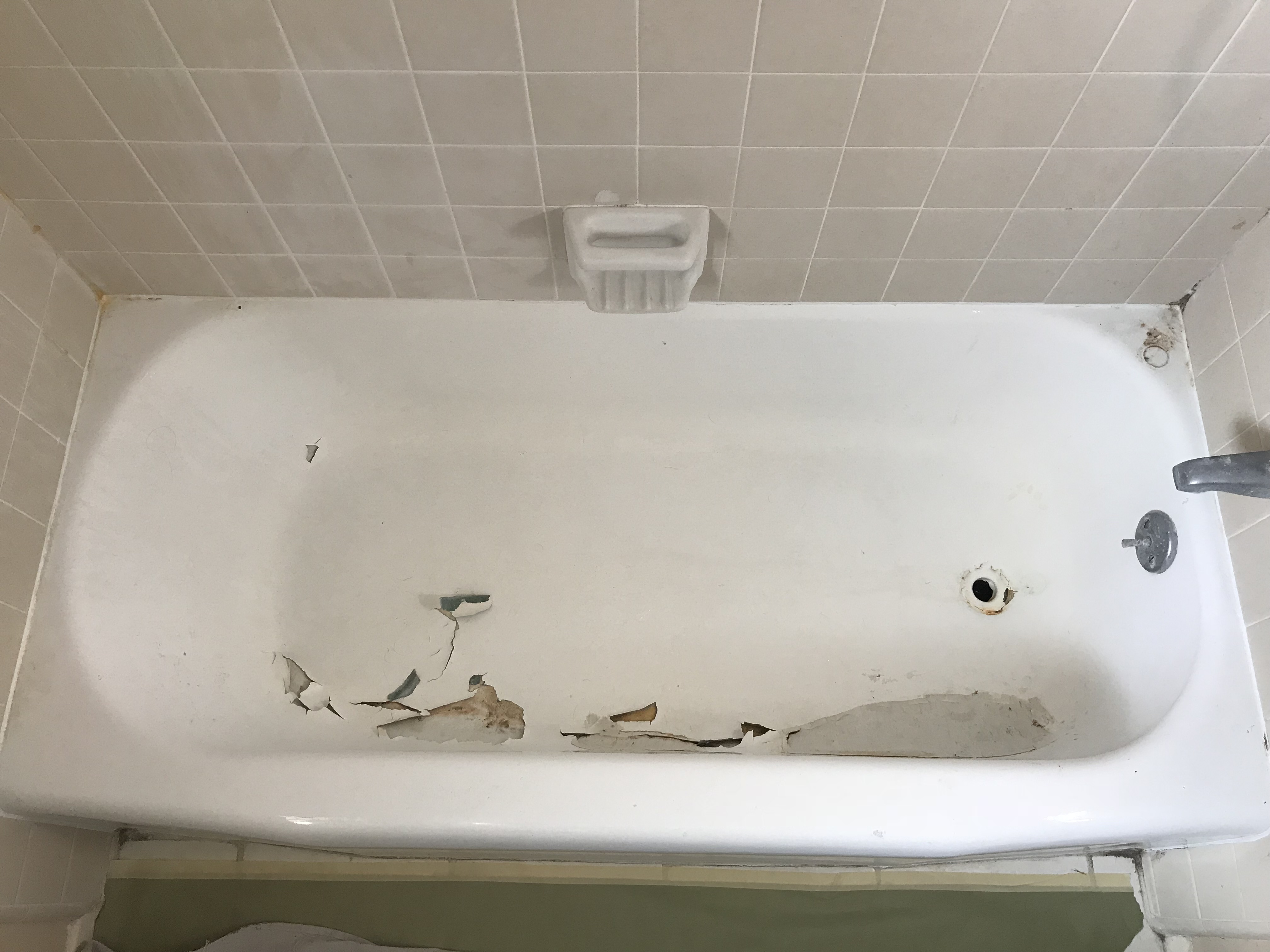 Bathtub refinishing, strip off the finish before - NuFinishPro