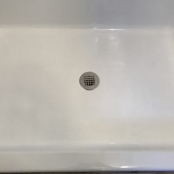 Shower resurfacing the shower pan after - NuFinishPro