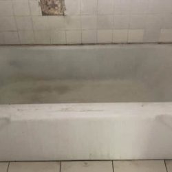 Bathtub refinishing, tile resurfacing, and spot repairs before work done - NuFinishPro