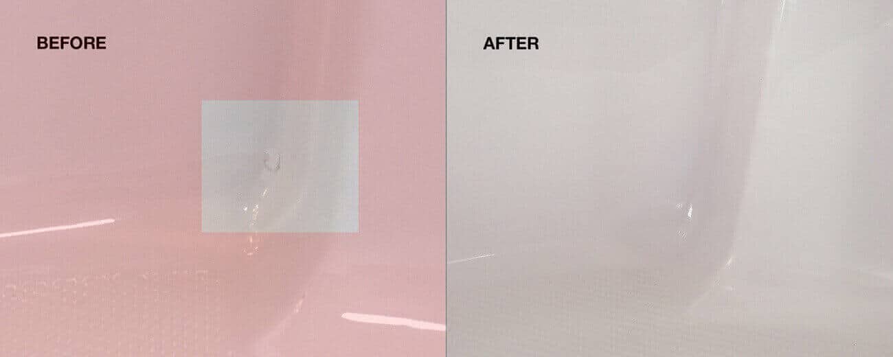 Rifinitura della vasca da bagno Prima e dopo il lavoro svolto - NuFinishPro