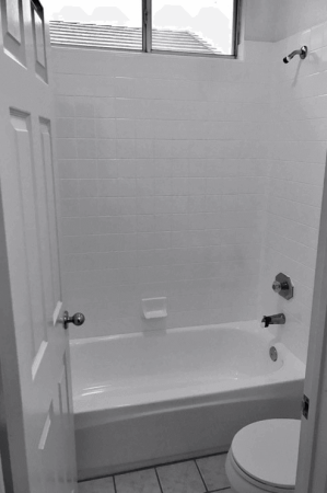Bathtub refinishing, resurface shower, tile resurfacing after photo - NuFinishPro