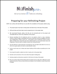 Refinishing preparation work sheet.